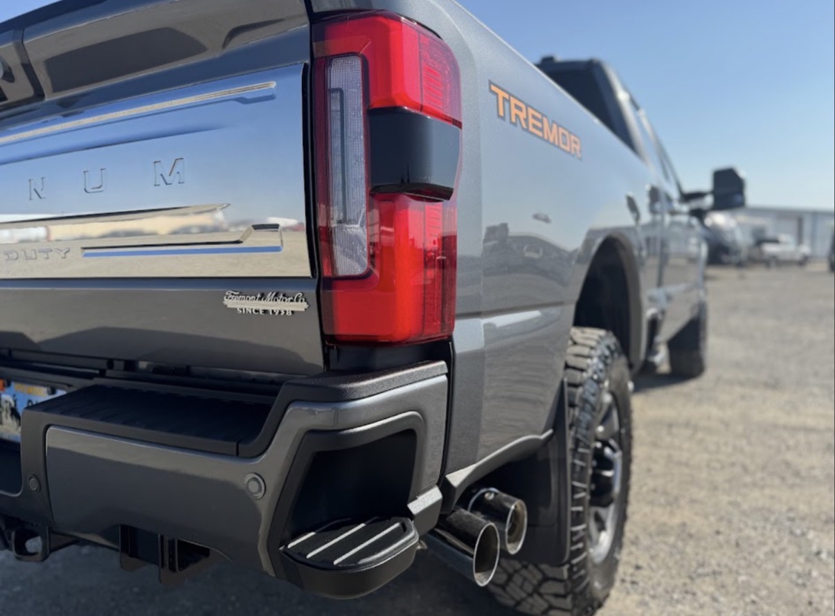 Ford Super Duty Tremor in gray with deep gloss ceramic finish