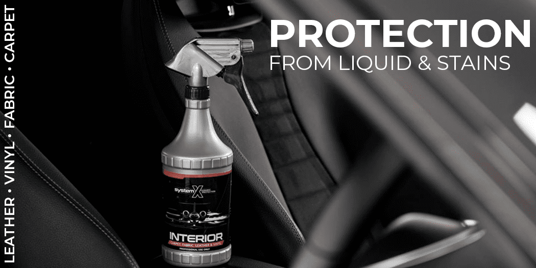 System X Interior protection for leather, vinyl, fabric, and carpet